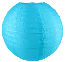 Nylon buiten lampion blauw - 50 cm