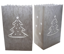 Candle bag Kerstboom - 10 grote kaarsenzakken