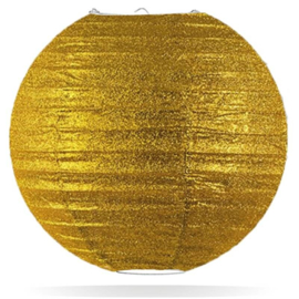 Glitter lampion goud 45 cm