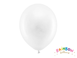 Ballon pastel kleur wit 30 cm - 10 stuks