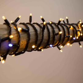 Kerstverlichting koppelbaar met blauwe fonkel 10 meter - 100 led lampjes