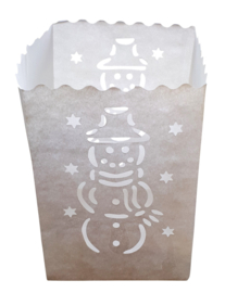 Candlebag Sneeuwpop - 10 kleine kaarsenzakjes