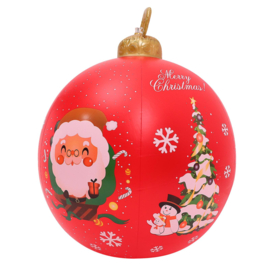 Grote kerstbal rood 60 cm - Kerstman