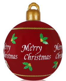 Grote kerstbal rood 60 cm - Merry Christmas