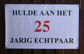 Banner 25 jarig huwelijk.