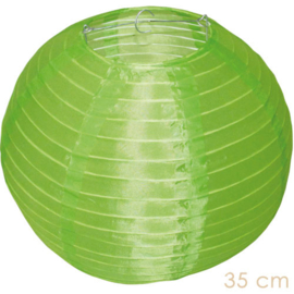 Nylon lampion groen voor buiten - 35 cm