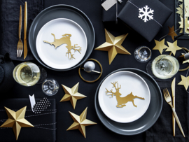3D gouden (kerst) sterren DIY decoratie pakket - 6 stuks
