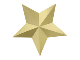 3D gouden (kerst) sterren DIY decoratie pakket - 6 stuks
