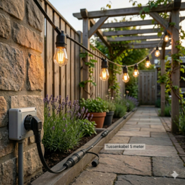 Tussenkabel afstand naar stopcontact verlengen