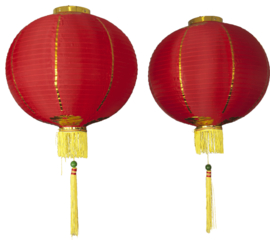 Rode Chinese lampion nieuwjaar 45 cm