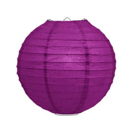 Paarse lampion rijstpapier 35 cm