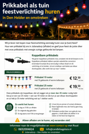 Lichtsnoer feestverlichting huren 10 of 25 meter