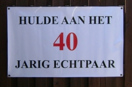 Banner 40 jarig huwelijk.