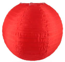Nylon buiten lampion rood - 50 cm