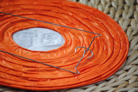 Nylon lampion oranje voor buiten - 25 cm