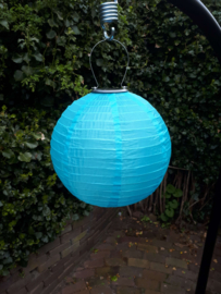 Blauwe solar lampion voor buiten 25 cm - Zonne-energie