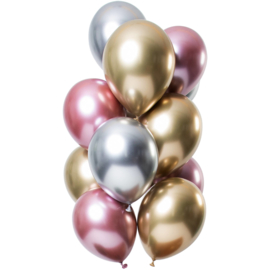 Chroom ballonnen Rose Gold 30 cm - 10 stuks