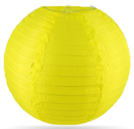 Nylon buiten lampion fel geel - 50 cm