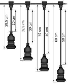 Hangende pendel fitting prikkabel - buiten