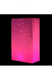 Roze candle bag Zon - 10 stuks