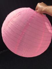 Nylon lampion hard roze voor buiten - 35 cm