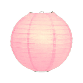 Lampion zacht roze rijstpapier 35 cm