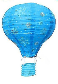 Lampion luchtballon snowflake blauw - 30 cm