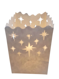 Candlebag Kristal Star midi - 10 kleine kaarsenzakjes