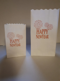 Candlebag Happy New Year - 10 kleine kaarsenzakjes