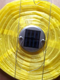 Gele solar lampion voor buiten 25 cm - Zonne-energie