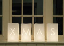 Candle bag kaarszakken letters XMAS groot