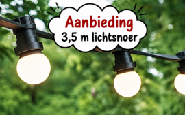 Aanbieding prikkabel 3,5 meter met 6 lampen