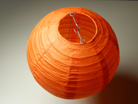 Nylon lampion oranje voor buiten - 25 cm