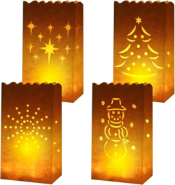 Kerst candle bags kaarsenzakken