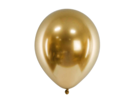 Chroom ballonnen goud 30 cm - 10 stuks