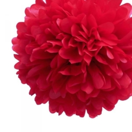 Pompon rood 35 cm