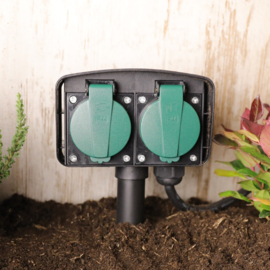 Tuinstopcontact met 10 meter snoer