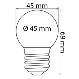 Led lampen Kleur mix 1 Watt - 5 stuks