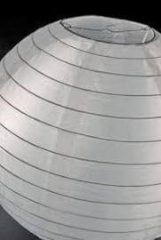 Nylon lampion wit voor buiten 80 cm