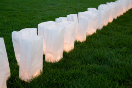 Candle bag Neutraal - 10 grote kaarsenzakken