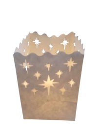 Candlebag Kristal Star midi - 10 kleine kaarsenzakjes