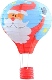 Lampion luchtballon kerstman - 30 cm