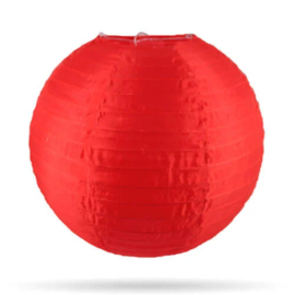 Rode buitenlampion - 25 cm - weerbestendig nylon
