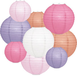 Lampion pakketten pastelkleuren