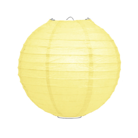 Lampion creme geel papier 35 cm