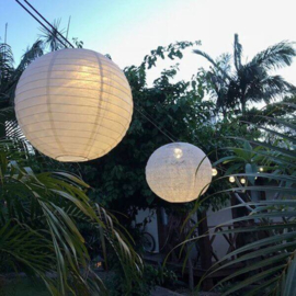 Prikkabel verlichting met lampionnen