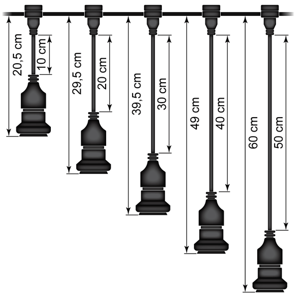 Hangende pendel fitting prikkabel - buiten