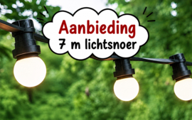 Aanbieding prikkabel 7 meter met 6 lampen