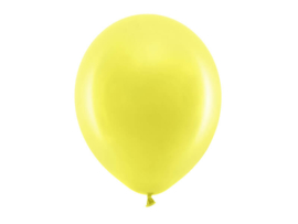 Ballon pastel kleur geel 30 cm - 10 stuks