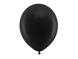 Ballon pastel kleur zwart 30 cm - 10 stuks
